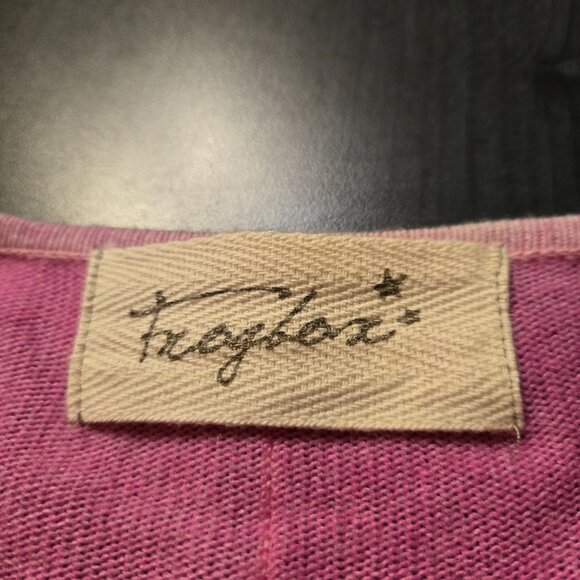 NWOT PINK CASHMERE Rhinestone DEEP V-NECK SWEATER LARGE 38 - Picture 6 of 7